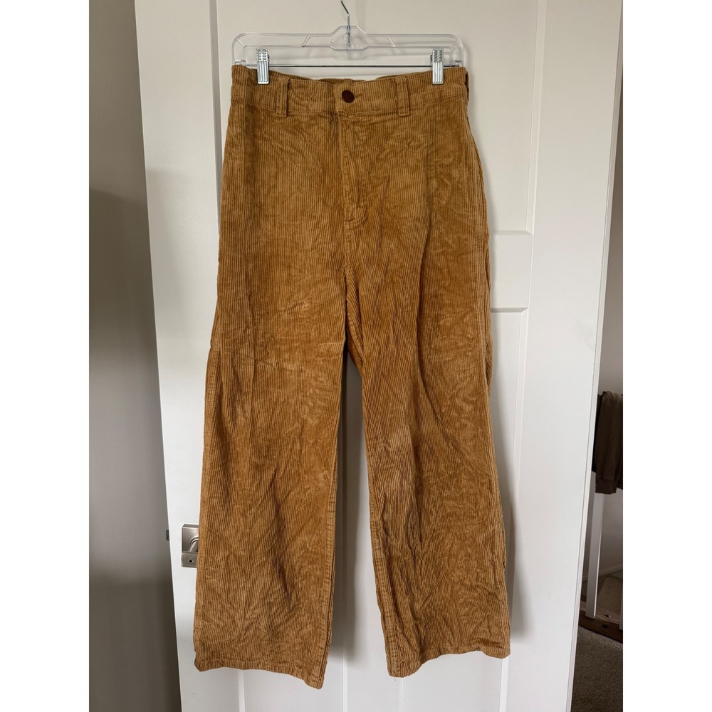 Billabong x Wrangler Tan Wide Leg Corduroy High Waisted Pants Size 28